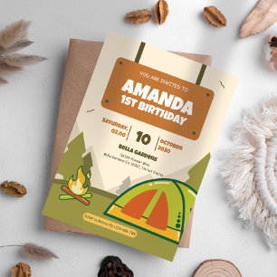 Adventure Camping Invitation Anniversaire
