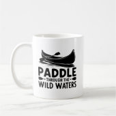 Adventure Canoe Silhouette Paddle Quote Art Koffiemok (Links)
