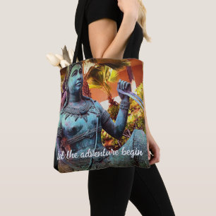 "Adventure" citeert turquoise warrior standfoto Draagtas