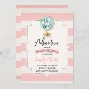 Adventure commence l'Baby shower Invitation Carte 