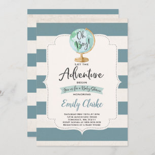 Adventure commence l'Baby shower Invitation Carte 
