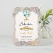 Adventure commence l'Baby shower Invitation Carte (Debout devant)