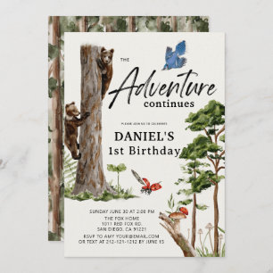 Adventure Continues Beer Forest 1e Verjaardag Kaart