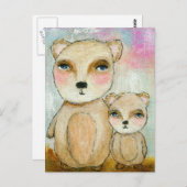 Adventure Day Whimsical Woodland Beren Art Briefkaart (Voorkant / Achterkant)