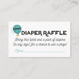Adventure Diaper Raffle Tickets Informatiekaartje