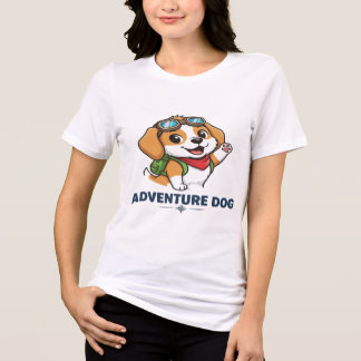 Adventure Dog T-Shirt -Cute Puppy Goggles Graphicn