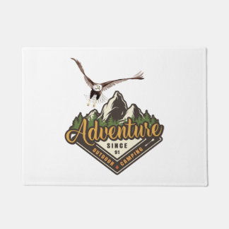 Adventure Eagle Hiking Mountains Deurmat