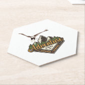 Adventure Eagle Hiking Mountains Kartonnen Onderzetters (Schuin)