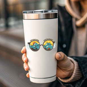 Adventure Enthusiast Sunglazen Afgesneden Sticke Sticker