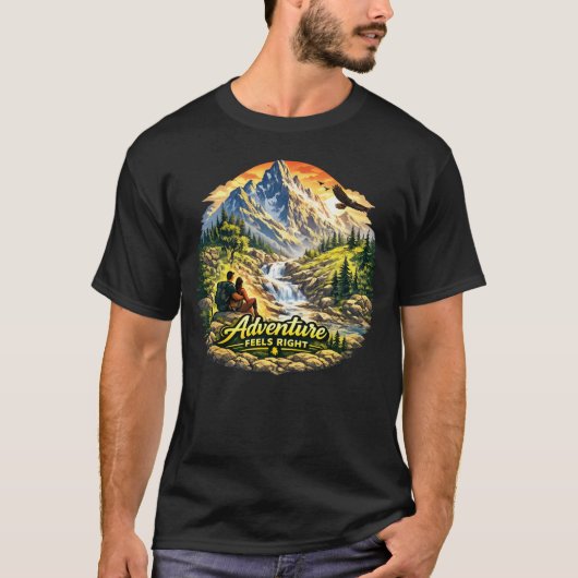 Adventure Feels Right Vacation Shirt USA (Voorkant)