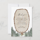 Adventure Forest Baby shower Merci Cartes (Devant)