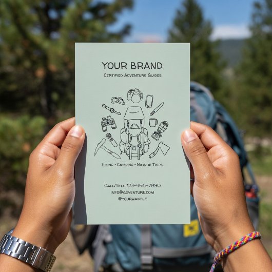 Adventure Guides Hiking & Camping Flyer with QR