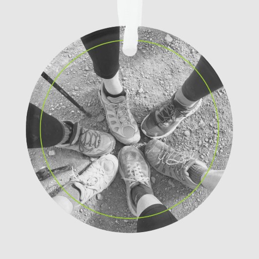 Adventure Hiking Boots Persoonlijke naamfoto Ornament (achterkant)