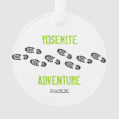 Adventure Hiking Boots Persoonlijke naamfoto Ornament (voorkant)