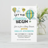 Adventure Hot Air Balloon Douche Invitation (Debout devant)