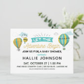 Adventure Hot Air Balloon Douche Invitation (Debout devant)