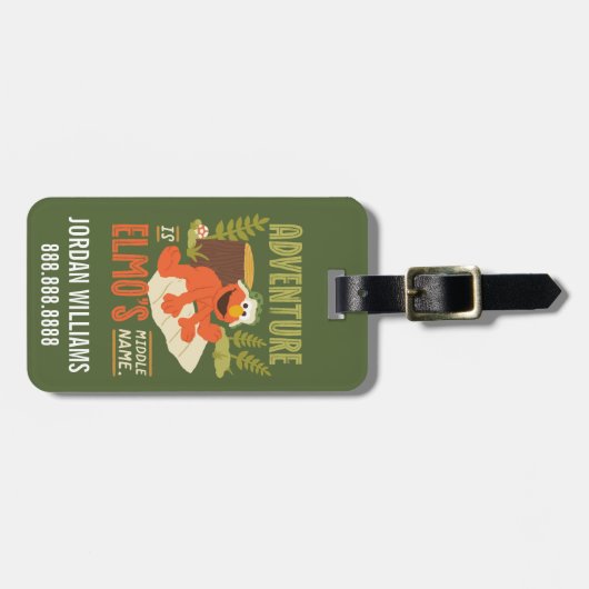 Adventure is Elmo's Midden Naam | Je gegevens toev Bagagelabel (Voorkant horizontaal)