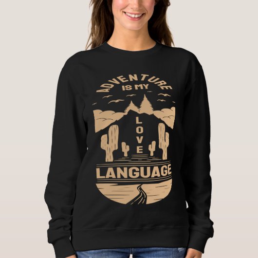 Adventure is My Love Language  Camp Graphic Plus S Trui (Voorkant)