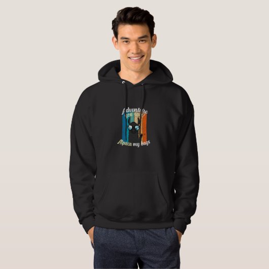 Adventure je zegt alpaca Mijn tas Hoodie (Voorkant volledig)