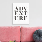 Adventure Kinder Room Typography Canvas Print (Insitu (Woonkamer))