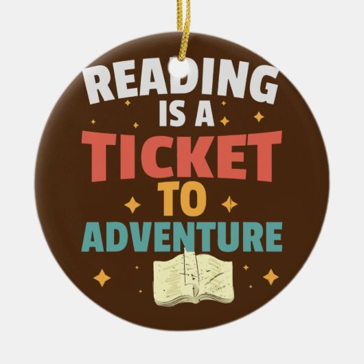 Adventure Library Student Teacher Book lezen Keramisch Ornament (Voorkant)