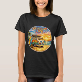 Adventure Life Retro Hippie Beach Sunset Graphic T-shirt