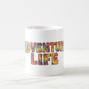 Adventure Life   Tie Dye Verken Meer Hippie Wandel Koffiemok