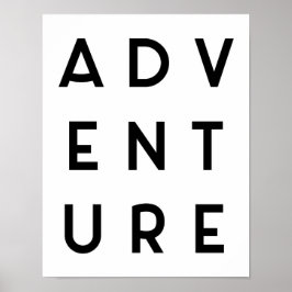 Adventure-minimalistische prijsopgave poster