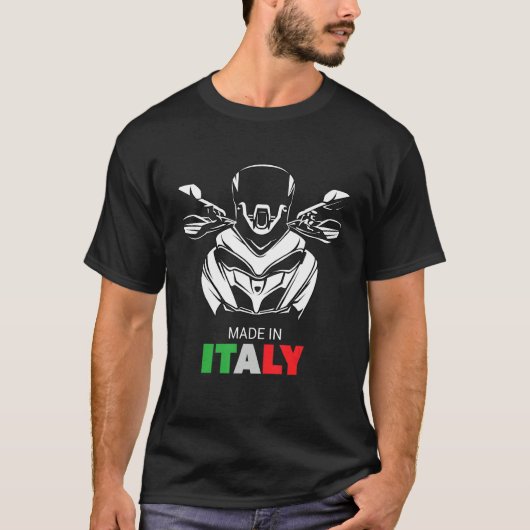 Adventure Motorcycle Rider Italiaanse vlag Strada  T-shirt (Voorkant)