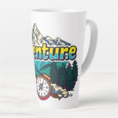 Adventure Mountain – Outdoor Hiking Nature Design Latte Mok (Rechterhoek)