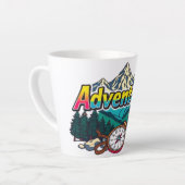 Adventure Mountain – Outdoor Hiking Nature Design Latte Mok (Linkerhoek)