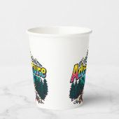 Adventure Mountain – Outdoor Hiking Nature Design Papieren Bekers (Links)