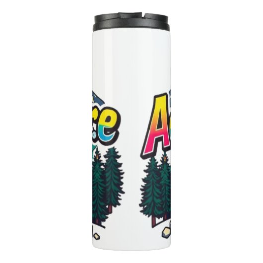 Adventure Mountain – Outdoor Hiking Nature Design Thermosbeker (Achterkant)