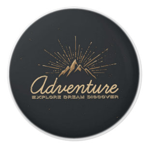 Adventure Ontdek Dream Discover Typografie Keramische Knop