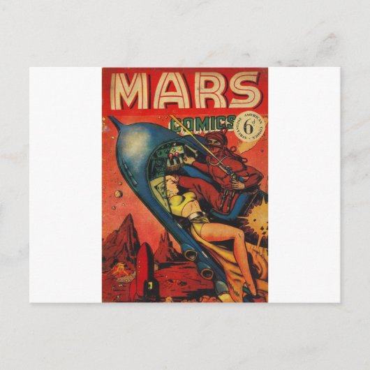 Adventure op Mars Briefkaart (Voorkant)