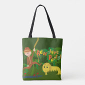 Adventure Party Schattige Fun Oerwoud Design Tote Bag (Achterkant)