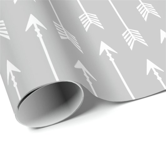 Adventure pijlen grijs en wit cadeaupapier (Rol Hoek)