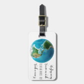 adventure quote bagagelabel (Voorkant verticaal)