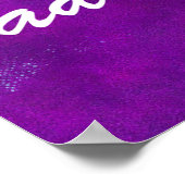 Adventure Quote - bergen op Paarse achtergrond Poster (Hoek)