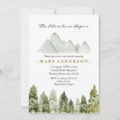 Adventure Rustic Boho Forest baby shower Kaart (Voorkant)