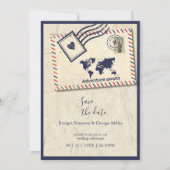 Adventure Rustic Destination slaat trouwdatum op Kaart (Voorkant)