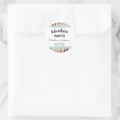 Adventure Rustic Forest Baby shower Ronde Sticker (Tas)