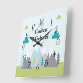 Adventure Snow Capped Wall-lock Vierkante Klok (Hoek)