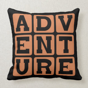 Adventure, spannende ervaring kussen