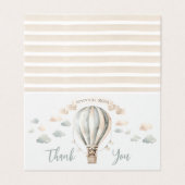 Adventure Teddy Baby shower Merci pliable (Outside Unfolded)