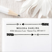 Adventure Theme Adresetiketten met Schattigee pijl Etiket (Insitu)