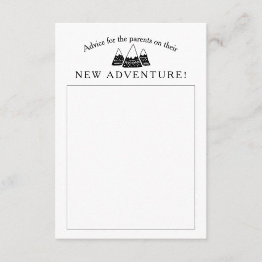 Adventure Theme Baby shower Advieskaart (Voorkant)