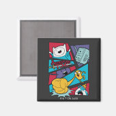 Adventure-tijd | Afbeelding van het Actiepanel Magneet (Voorkant / Achterkant)