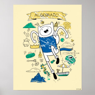 Adventure-tijd   "Algebraic" Finn Sketch Poster