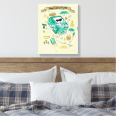 Adventure-tijd | "Awesomatude" BMO-schets Canvas Afdruk (Insitu (Slaapkamer))